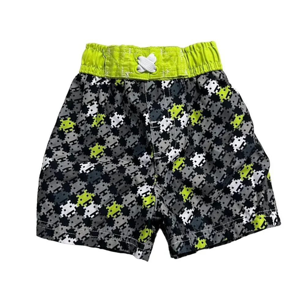 Circo Sz 12m Pixelated Monster Rashguard & Swim Trunks